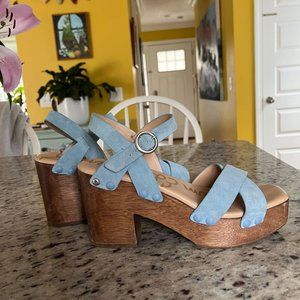 Josefine Platform Suede Sandal Heel
